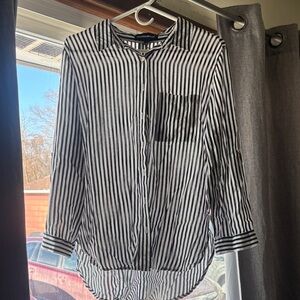 Grand & Greene Black and White Striped Blouse